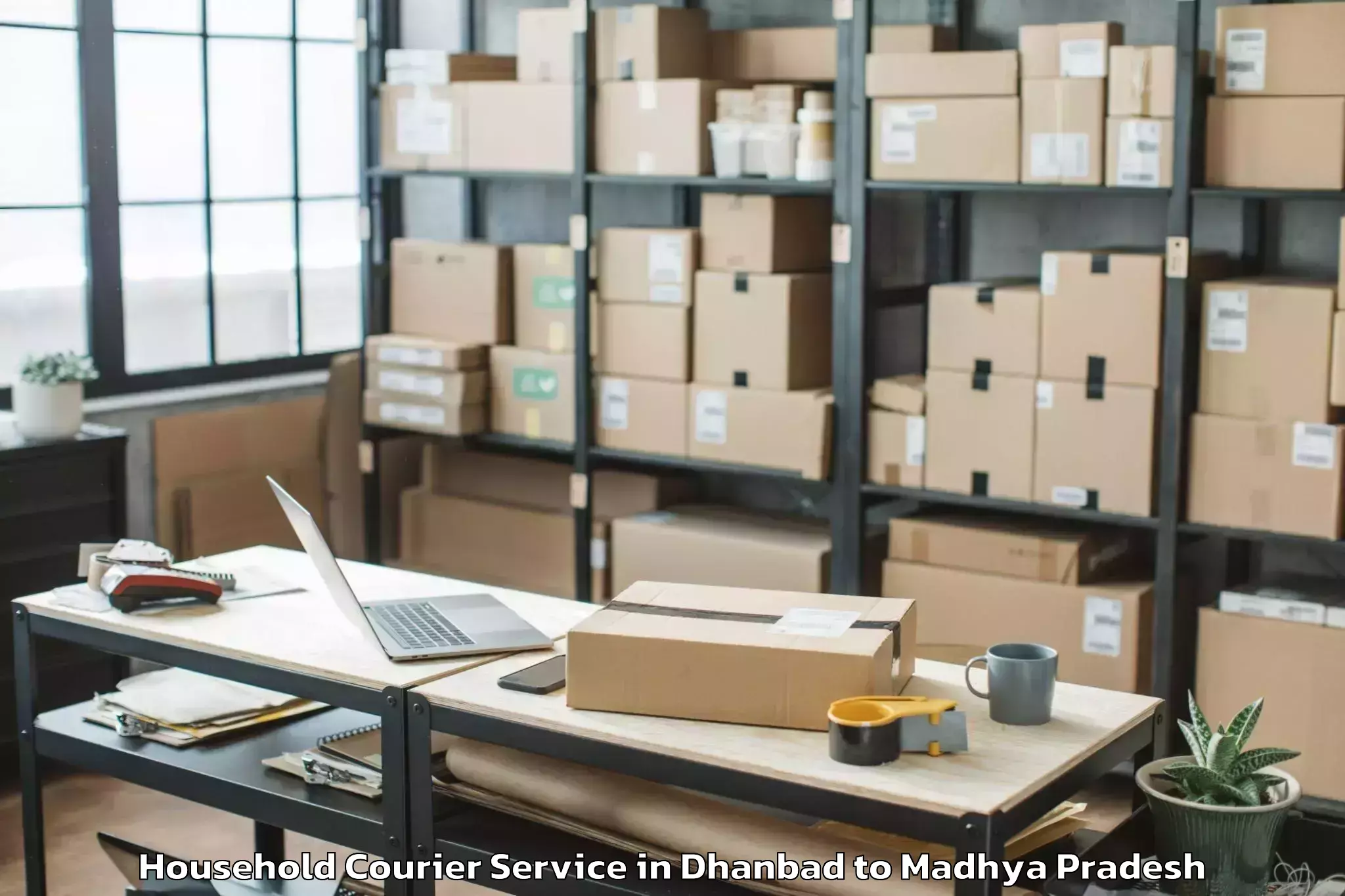 Reliable Dhanbad to Sironj Household Courier